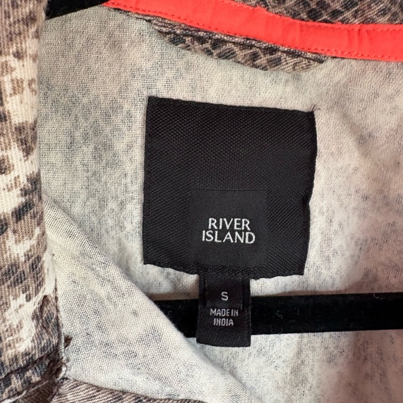 River Island Snake Print Safari Utility Jacket Size S - Picture 4 of 6